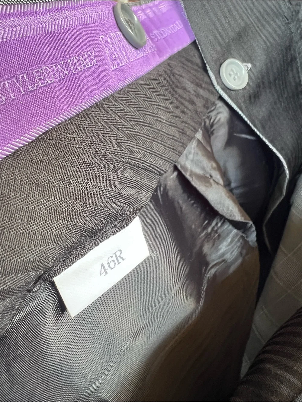 Earvin Magic Johnson Signature 2-Piece Suit black Pinstripe 52R